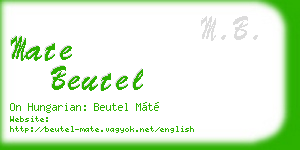 mate beutel business card